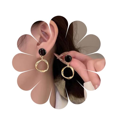 Cimenexe Böhmische Emaille Onyx Ohrstecker Gold Hohl Kreis Reifen Baumeln Ohrringe Schwarz Emaille Kreis Ohrringe Minimalistischen Kreis Tropfen Ohrringe Schmuck Für Frauen Und Mädchen Geschenke von Cimenexe