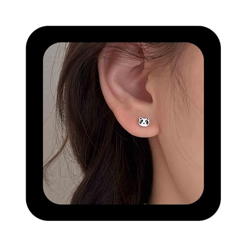 Cimenexe Böhmische Emaille Panda Ohrringe Silber Pandabär Ohrstecker Kleine Schöne Pandas Ohrstecker Minimalistische Tier Ohrringe Schmuck Für Frauen von Cimenexe