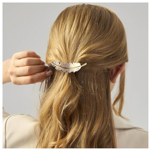 Cimenexe Böhmische Feder Haarspange Goldfeder Haarspange Feder Haarspange Metallfeder Haarnadel Clips Dekorative Haarschmuck Schmuck Für Frauen von Cimenexe