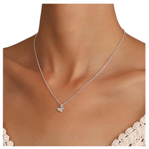 Cimenexe Böhmische Kleine Kristall Schmetterling Anhänger Halskette Silber Schmetterling Choker Halskette Cz Schmetterling Kette Halskette Kleine Schmetterling Halskette Schmuck Für Frauen Und von Cimenexe