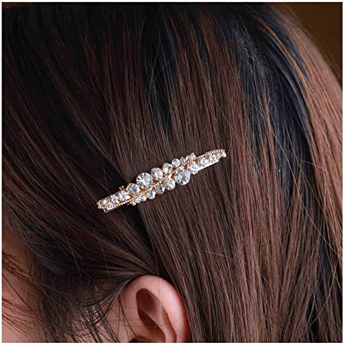Cimenexe Böhmische Kristall Haarspange Blatt Cz Haarspange Strass Haarnadeln Clips Gold Blatt Haarnadel Glänzend Braut Haarschmuck Dekorativ Glitter Hochzeit Haarspange Schmuck Für Frauen Und Mädchen von Cimenexe
