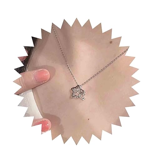 Cimenexe Böhmische Kristall Stern Choker Halskette Silber Hohl Stern Halskette Kleiner Cz Stern Anhänger Halskette Minimalistisch Strass Stern Kette Halskette Schmuck Für Frauen Und Mädchen Geschenke von Cimenexe