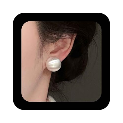 Cimenexe Böhmische Kugelknopf Ohrstecker Silberne Matte Gebürstete Knopfohrringe Runde Halbe Kugel Matte Ohrstecker Minimalistische Matte Kugelknopf Ohrringe Schmuck Für Frauen von Cimenexe