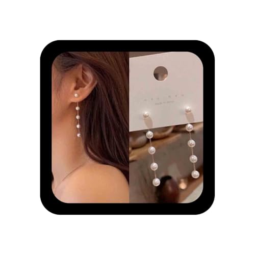 Cimenexe Böhmische Lange Perlenohrringe Gold Baumeln Perlenohrringe Vintage Perlen Ohrstecker Retro Hochzeit Ohrringe Schmuck Für Frauen Und Mädchen von Cimenexe