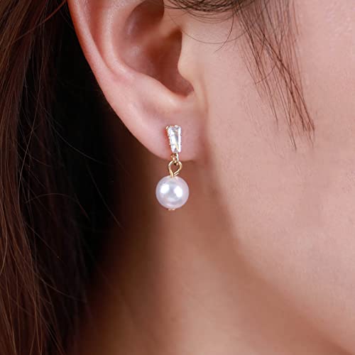 Cimenexe Böhmische Perle Tropfen Ohrringe Gold Kristall Bar Ohrstecker Cz Perle Baumeln Ohrringe Perle Strass Perle Ohrringe Schmuck Für Frauen Und Mädchen Geschenke von Cimenexe