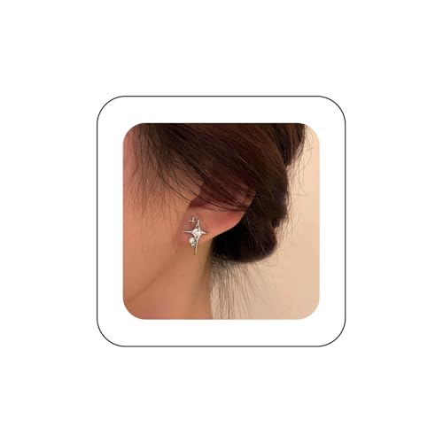 Cimenexe Böhmischen Kristall Stern Ohrstecker Ohrringe Silber Strass Stern Ohrringe Vier Spitzen Stern Ohrringe Minimalistischen Cz Stern Ohrringe Schmuck Für Frauen Geschenke von Cimenexe