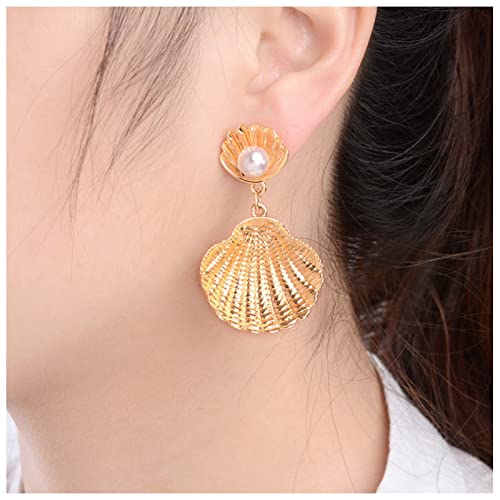 Cimenexe Bohème Jakobsmuschel Ohrringe Gold Muschel Ohrringe Perle Muschel Ohrringe Vintage Jakobsmuschel Ohrringe Schmuck Für Frauen Und Mädchen Geschenke von Cimenexe