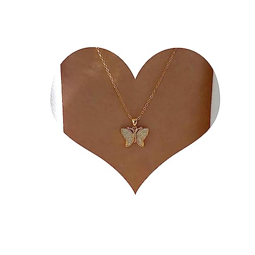 Cimenexe Bohème Kristall Schmetterling Anhänger Halskette Gold Cz Schmetterling Halskette Gepflastert Schmetterling Choker Halskette Strass Schmetterling Kette Halskette Schmuck Für Frauen Und von Cimenexe