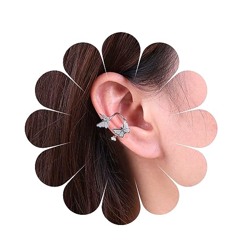 Cimenexe Bohème Kristall Schmetterling Ohr Manschette Ohrringe Silber Schmetterling Knorpel Ohrringe Doppel Schmetterling Manschette Ohrringe Ting Schmetterling Cz Manschette Ohrringe Schmuck Für von Cimenexe