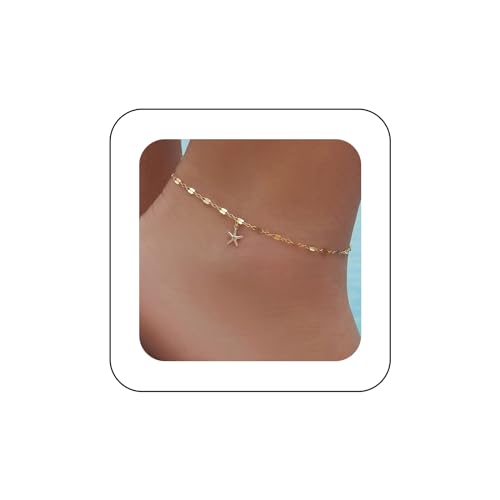 Cimenexe Bohème Seestern Fußkettchen Gold Seestern Perle Fußkettchen Kette Meeresleben Kette Fußkettchen Seestern Fußkettchen Sommer Strand Fußkette Schmuck Für Frauen Und Mädchen Geschenke von Cimenexe