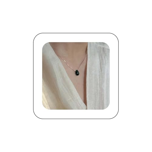 Cimenexe Bohème Smaragd Tropfen Choker Halskette Grüner Kristall Ovale Anhänger Halskette Kleine Smaragd Kette Halskette Grüner Smaragd Ovale Kragen Halskette Schmuck Für Frauen von Cimenexe