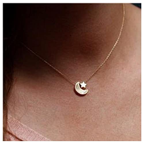 Cimenexe Bohème Stern Mond Choker Halskette Mond Anhänger Halskette Gold Stern Halskette Vintage Mondsichel Halskette Schmuck Für Frauen Und Mädchen von Cimenexe