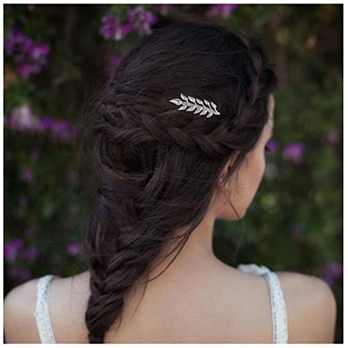 Cimenexe Bohemian Blatt Haarkamm Blatt Haarspange Silber Blatt Kopfbedeckung Vintage Kopfbedeckung Dekorative Blatt Hochzeit Kamm Haarschmuck Schmuck Für Frauen Und Mädchen Geschenke von Cimenexe