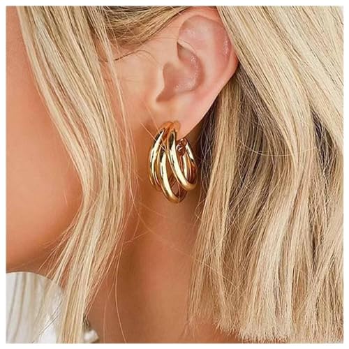 Cimenexe Bohemian Hoop Ohrstecker Gold Offener Kreis Ohrringe C Form Reif Ohrringe Kandare Hohlen Kreis Ohrstecker Schmuck Für Frauen Und Mädchen Geschenke von Cimenexe