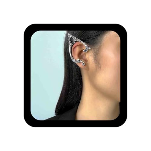 Cimenexe Gothic Elfen Ohrstecker Ohrringe Retro Elfen Feen Ohrringe Elfenohr Krabbler Ohrringe Silber Elfen Kontur Ohrringe Übertrieben Ohrringe Manschette Knorpel Ohrringe Schmuck Für Frauen Mädchen von Cimenexe