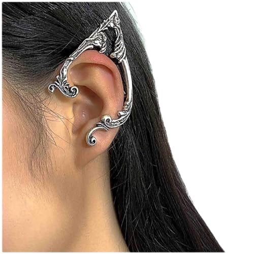 Cimenexe Gothic Elfen Ohrstecker Ohrringe Retro Elfen Feen Ohrringe Elfenohr Krabbler Ohrringe Silber Elfen Kontur Ohrringe Übertrieben Ohrringe Manschette Schmuck Für Frauen Mädchen von Cimenexe