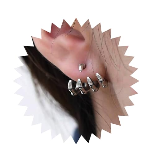Cimenexe Gothic Skull Hand Ohrstecker Ohrringe Silber Skelett Hand Ohrringe Punk Skull Hand Ohrstecker Skelett Finger Hand Ohrringe Schmuck Für Frauen Und Mädchen Geschenke von Cimenexe