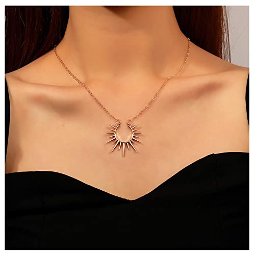 Cimenexe Gothic Spikes Nieten Choker Halskette Gold Sunburst Anhänger Halskette Steigende Sonne Choker Halskette Vintage Sunburst Kragen Halskette Schmuck Für Frauen Und Mädchen Geschenke Cimenexe Gothic Spikes Nieten Choker Halskette Gold Sunburst Anhänger Halskette Steigende Sonne Choker Halskette Vintage Sunburst Kragen Halskette Schmuck Für Frauen Und Mädchen Geschenke von Cimenexe