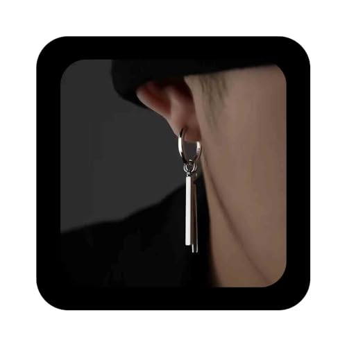 Cimenexe Punk Bar Quaste Baumeln Ohrringe Silber Vertikale Bar Tropfen Ohrringe Minimalistischen Hohlen Reifen Ohrringe Metall Kreis Bar Quaste Ohrringe Schmuck Für Frauen von Cimenexe