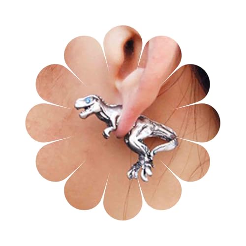 Cimenexe Punk Dinosaurier Ohrstecker Ohrringe Silber Cz Dinosaurier Ohrstecker 3d Dinosaurier Ohrringe Zwei Wege Dino Ohrstecker Ohrringe Vorne Hinten Tier Ohrringe Schmuck Für Frauen Und Mädchen von Cimenexe