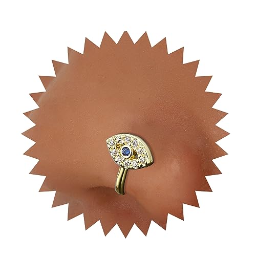 Cimenexe Punk Kristall Nase Ring Gold Cz Bösen Auge Nase Ring Kristall Teufel Auge Nase Ring Strass Auge Nase Ring Reifen Schmuck Für Frauen Und Mädchen Geschenke von Cimenexe