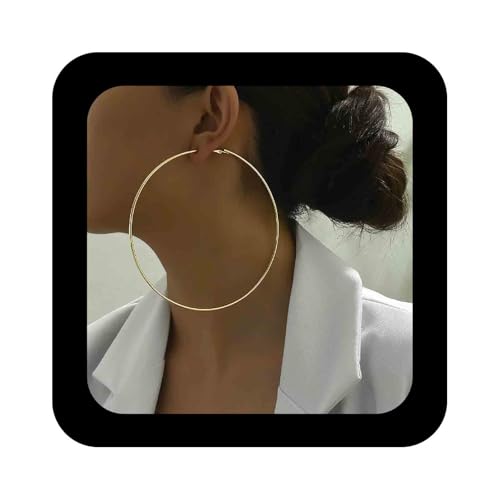 Cimenexe Punk Metall Kreis Baumeln Ohrringe Gold Runde Reifen Tropfen Ohrring Große Hohle Geometrische Kreis Ohrring Minimalistische Reifen Ohrstecker Schmuck Für Frauen von Cimenexe