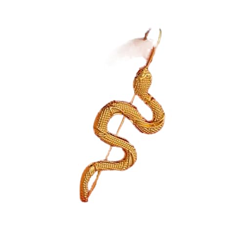 Cimenexe Punk Schlange Crawler Haken Ohrring Gold Schlange Edgy Ohr Pin Ohrring Texturierte Schlange Ohr Haken Ohrring Viper Schlange Ohr Manschette Haken Ohrring Schmuck Für Frauen Und Mädchen von Cimenexe