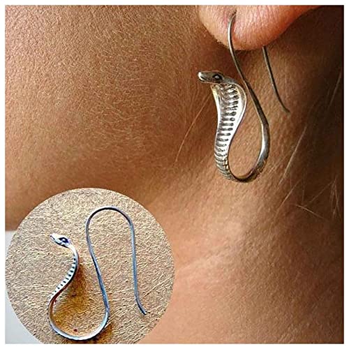 Cimenexe Punk Schlange Ohrringe Schlange Tropfen Ohrringe Silber Viper Haken Ohrringe Gothic Schlange Ohrringe Retro Kobra Ohrringe Schmuck Für Frauen Und Mädchen von Cimenexe