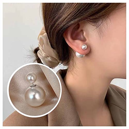 Cimenexe Vintage Perlenohrjacken Ohrringe Silber Perlenohrringe Perlenstecker Ohrringe Böhmische Perle Vorne Hinten Ohrringe Perle Hochzeit Ohrringe Schmuck Für Frauen Und Mädchen Geschenke von Cimenexe