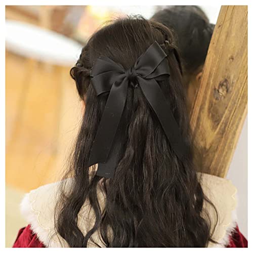 Cimenexe Vintage Schwarz Seide Bogen Haarspangen Französisch Bogen Haarspangen Schwarze Fliege Haarspange Barrette Schwarz Bogen Knoten Haarspange Seide Bogen Kopfteil Haar-Accessoire Für Frauen Und von Cimenexe