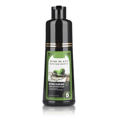 Natural Black Hair Shampoo, weiß bis schwarz, für Männer und Frauen, Shampoo Farbstoff für weißes Haar, semi-permanent, 2-in-1, einfach zu verwenden, Haarentfernungsfarbe weiß (250 ml) von Cimenn