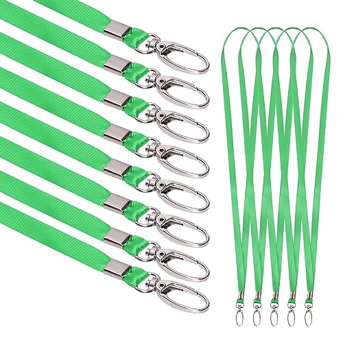 Cimeton 50Pcs Green Badge Lanyard, Lanyards Bulk, gewebt Lanyards mit Swivel Hook Clips für Büro-ID Name Badge Holder Key Chains Cimeton 50Pcs Green Badge Lanyard, Lanyards Bulk, gewebt Lanyards mit Swivel Hook Clips für Büro-ID Name Badge Holder Key Chains von Cimeton