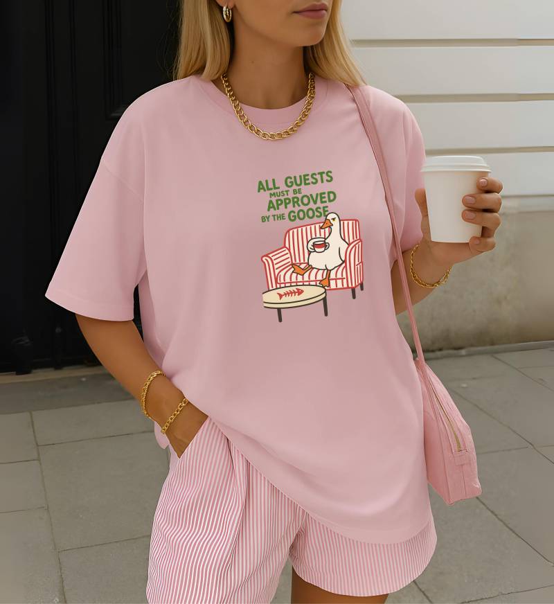 All Guests Must Be Approved By The Goose Meme Shirt Unhinged Humor Lazy Duck Gift Him Her Sarcastic Animal Farmcore Goose Owner Outfit von CincerelyYoursShop