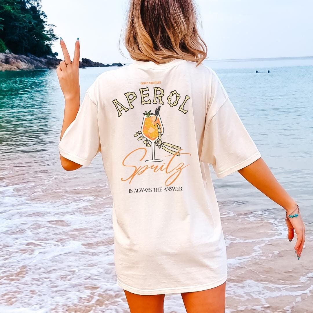 Aperol Spritz Is Always The Answer Retro Halloween T-Shirt Backprint Shirt Y2K Holy Aperoli Skeleton Alcohol Gift Aperitifo Aperol Spritz Is Always The Answer Retro Halloween T-Shirt Backprint Shirt Y2K Holy Aperoli Skeleton Alcohol Gift Aperitifo von CincerelyYoursShop