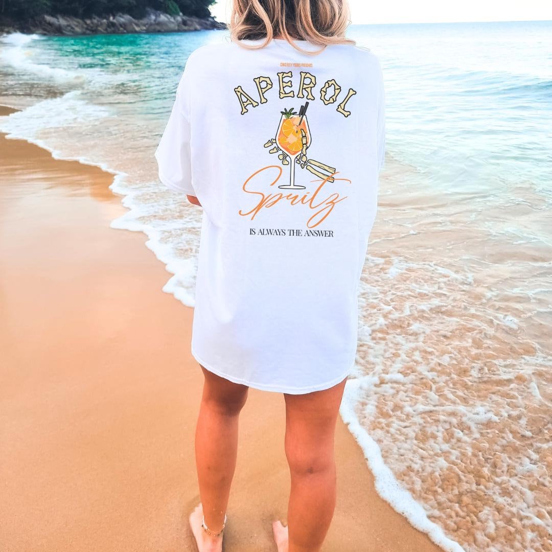 Aperol Spritz Is Always The Answer Retro Halloween T-Shirt Backprint Shirt Y2K Holy Aperoli Skeleton Alcohol Gift Aperitifo Aperol Spritz Is Always The Answer Retro Halloween T-Shirt Backprint Shirt Y2K Holy Aperoli Skeleton Alcohol Gift Aperitifo von CincerelyYoursShop