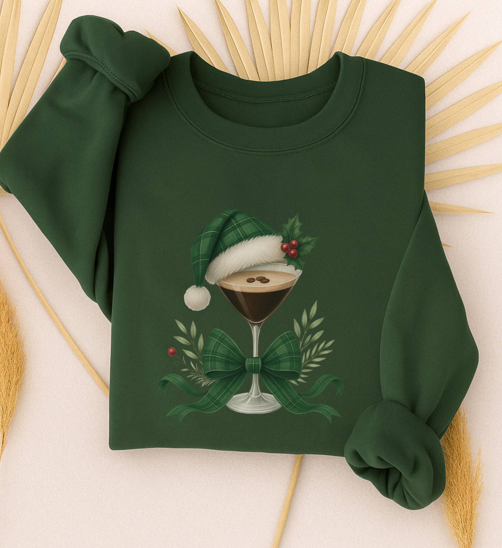 Espresso Martini Christmas Sweatshirt Funny Holiday Cocktail Sweater Gift Italian Aperitif Festive Party Coffee Lover Ugly Jumper von CincerelyYoursShop