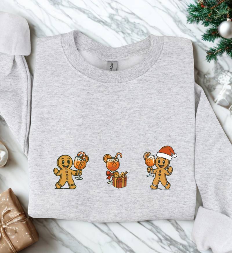 Gingerbread Apero Spritz Lover Ugly Christmas Sweater Italian Aperitif Party Crew Apres Ski Cookie Cocktail Bestie Gift Funny von CincerelyYoursShop