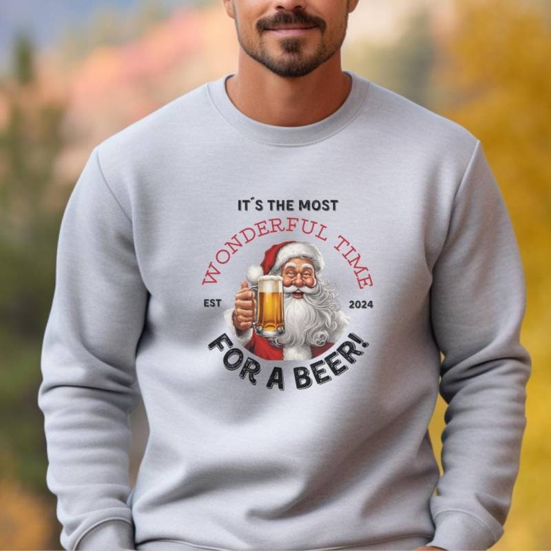 It S The Most Wonderful Time For A Beer Matching Group Christimas Sweatshirt Family Party Office Holidays Vacay Santa Clause Dad Joke Gift von CincerelyYoursShop