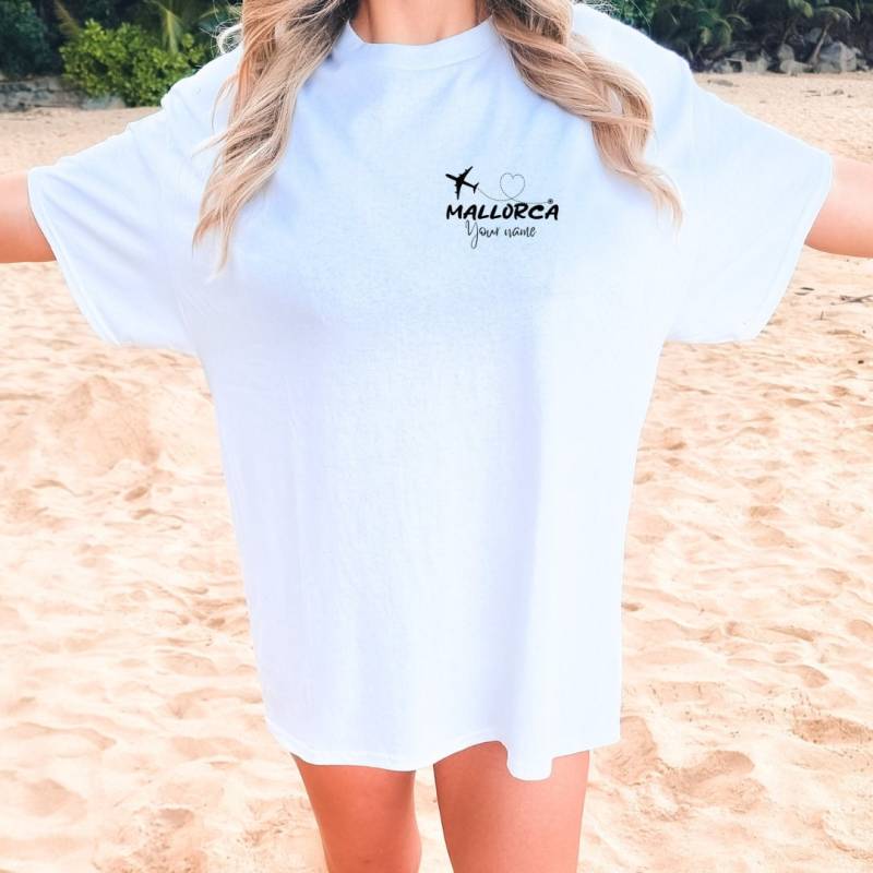 Mallorca Girls Trip Airplain Party Shirt Malle 2024 Oversized Back Print Urlaub Group Jga Girls-Trip Mädelsausflug Personalized 90S von CincerelyYoursShop