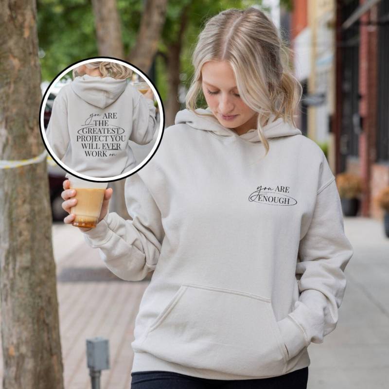 Mental Health Matters Hoodie Back Print Trendy Kapuzenpullover Words On Gift Shirt Wellness Bestie Girl 90S Pullover Motivation Quote von CincerelyYoursShop