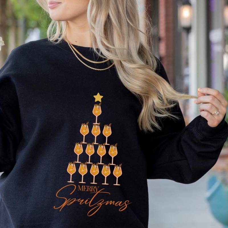 Merry Spritzmas Aperol Spritz Is Always The Answer Retro Aesthetic Sweater Christmas Party Y2K Holy Aperoli Vintage Alcohol Gift Aperitifo von CincerelyYoursShop