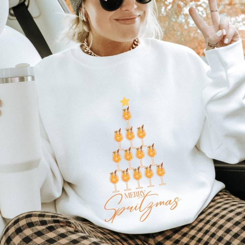 Merry Spritzmas Aperol Spritz Is Always The Answer Retro Aesthetic Sweater Christmas Party Y2K Holy Aperoli Vintage Alcohol Gift Aperitifo von CincerelyYoursShop