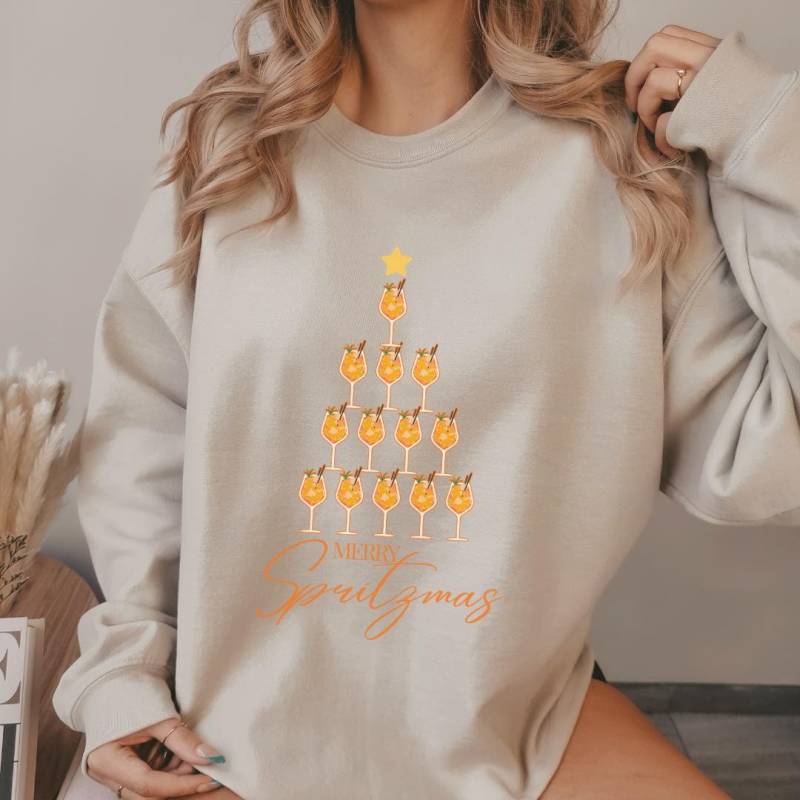 Merry Spritzmas Aperol Spritz Is Always The Answer Retro Aesthetic Sweater Christmas Party Y2K Holy Aperoli Vintage Alcohol Gift Aperitifo von CincerelyYoursShop