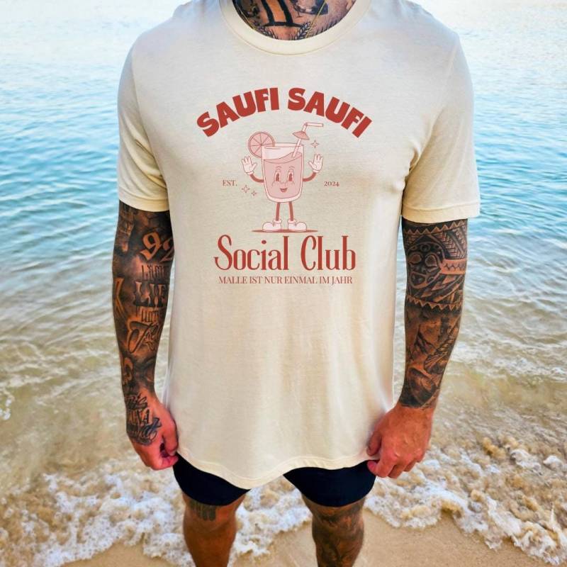 Saufi Social Club Cocktail Party Shirt Malle 2024 Oversized Boys Trip Mallorca Urlaub Group Jga Girls-Trip Mädelsausflug Personalized von CincerelyYoursShop