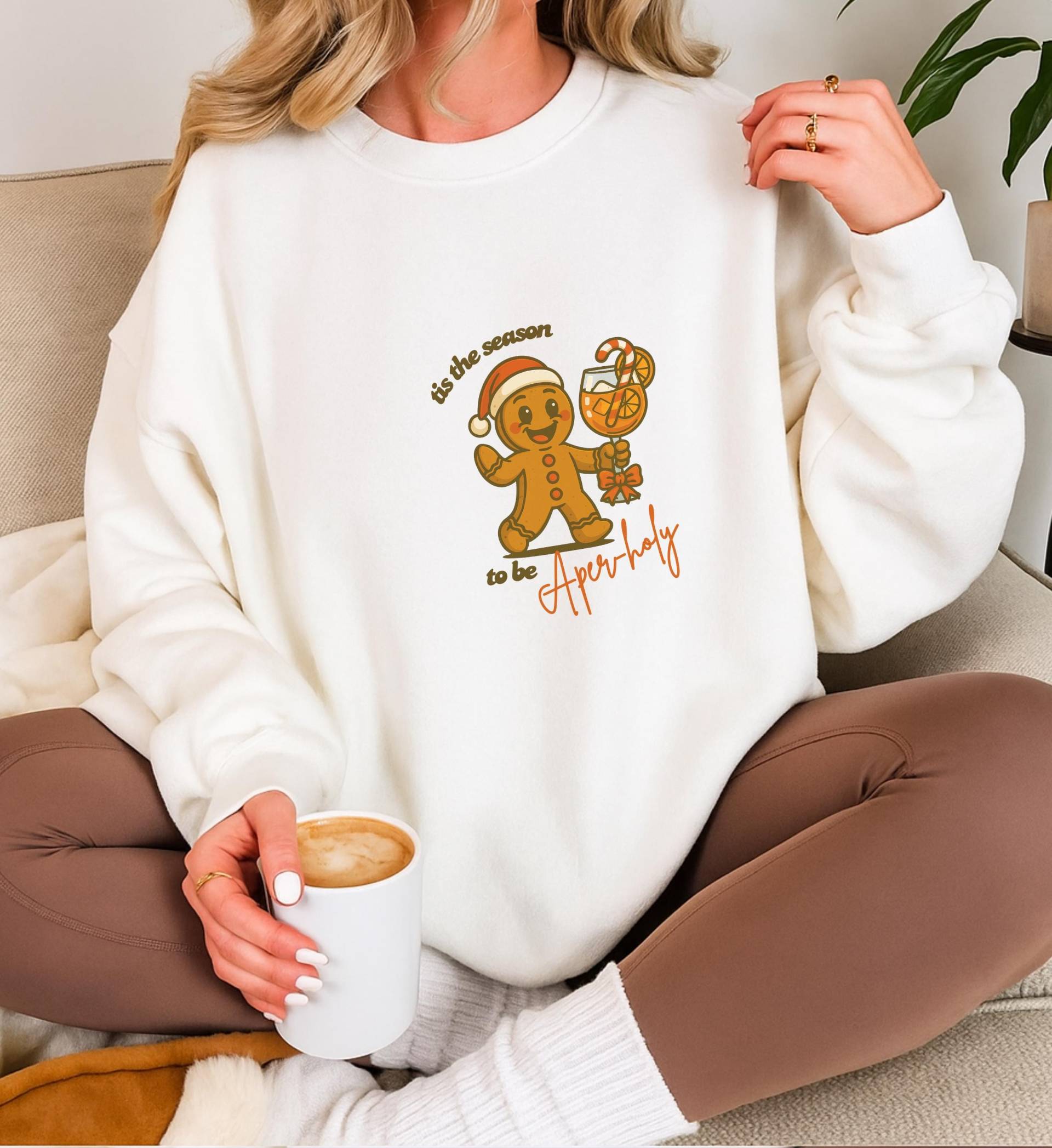 Tis The Season To Be Aper Holy Gingerbread Apero Spritz Lover Ugly Christmas Sweater Party Crew Apres Ski Cookie Cocktail Funny von CincerelyYoursShop
