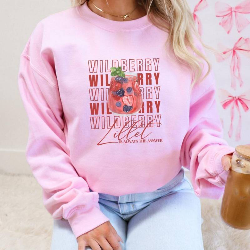 Wildberry Is Always The Answer Retro Party Sweatshirt Girls Trip Cocktail Shirt Funny Mallorca Alcohol Gift Jga Best Friend von CincerelyYoursShop