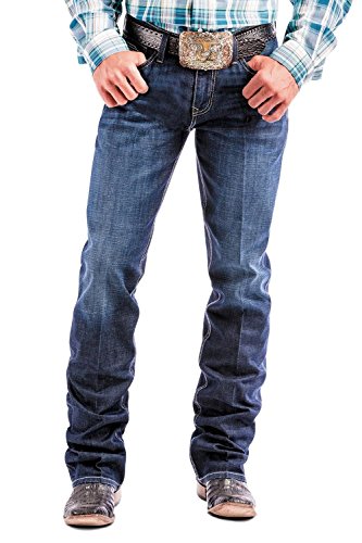 Cinch Herren Ian Slim Fit Jeans, Zickzack aus dunklem Steingrau, 35W / 34L von Cinch