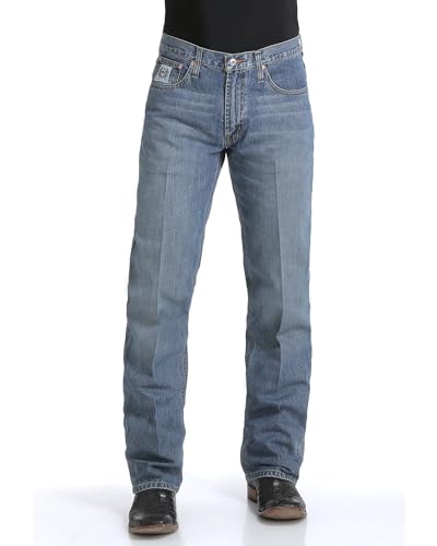 Cinch Herren White Label Relaxed Fit Jeans Light Stone Wash, 38W x 40L, medium Stonewash, 38W x 40L von Cinch