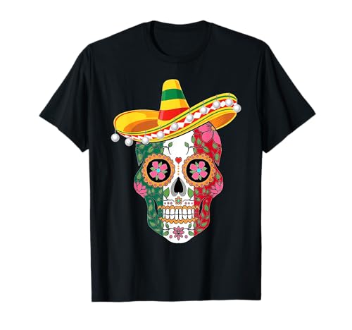 Sugar Skull Day Of The Dead Cinco De Mayo Women Men T-Shirt Sugar Skull Day Of The Dead Cinco De Mayo Women Men T-Shirt von Cinco De Mayo Day Of The Dead Sugar Skull