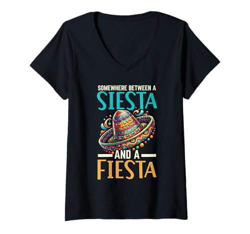 Damen Lustiges Cinco De Mayo Mexiko Festival Mexikanischer Stolz 5. Mai T-Shirt mit V-Ausschnitt von Cinco De Mayo Mexican Pride